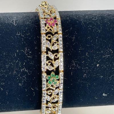 Gold over Sterling Silver Link Bracelet