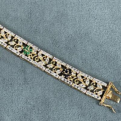 Gold over Sterling Silver Link Bracelet