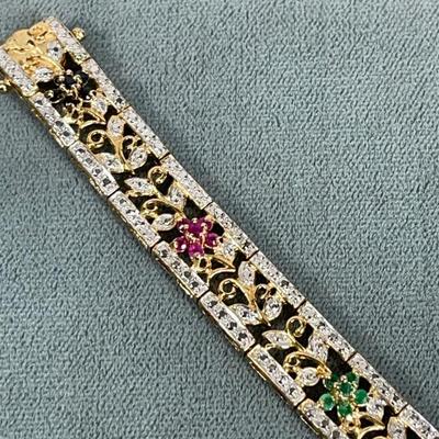 Gold over Sterling Silver Link Bracelet