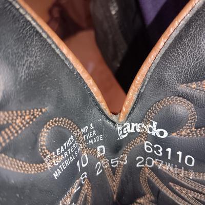 MEN'S JUSTIN LEATHER WESTERN BOOTS SIZE 10D