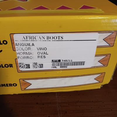 MEN'S AFRICAN ONLY LEATHER WESTERN BOOTS SIZE 10D