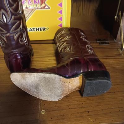 MEN'S AFRICAN ONLY LEATHER WESTERN BOOTS SIZE 10D