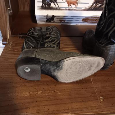 MEN'S COWTOWN LEATHER WESTERN BOOTS SIZE 10D