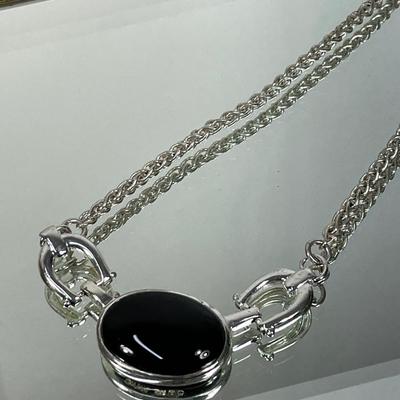 Sterling Silver Onyx Necklace