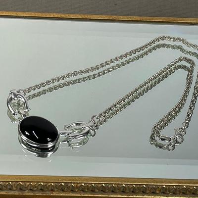 Sterling Silver Onyx Necklace