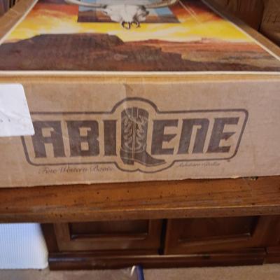 MEN'S UNIQUE ABILENE MONTANA LEATHER WESTERN BOOTS SIZE 10D