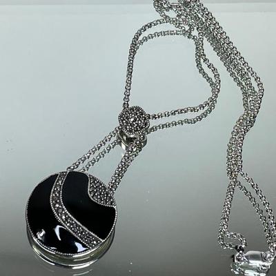 Judith Jack Sterling Silver Marcasite Necklace
