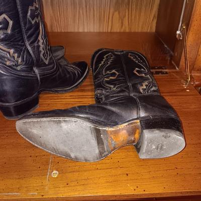 MEN'S LEVI'S LEATHER WESTERN BOOTS WITH BOOT BAG SIZE 10D