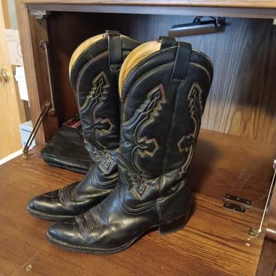 MEN'S LEVI'S LEATHER WESTERN BOOTS WITH BOOT BAG SIZE 10D