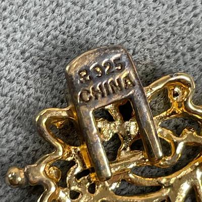 Gold over Sterling Silver Filigree Link Bracelet