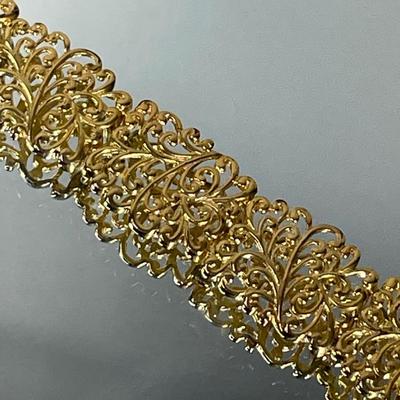 Gold over Sterling Silver Filigree Link Bracelet