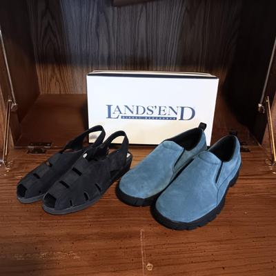 LIKE NEW LADIES ECCO (39) AND LAND'S END (9) SHOES