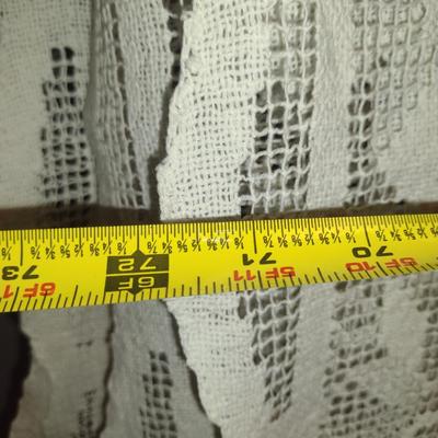 Hand Tatted Lace Table Cloth- Approx 61 1/2" x 72"