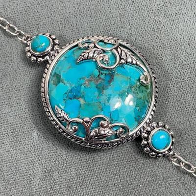 Sterling Silver Turquoise Bracelet