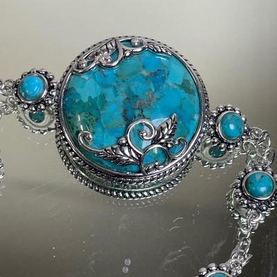 Sterling Silver Turquoise Bracelet