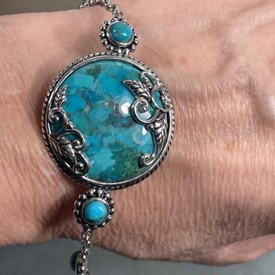 Sterling Silver Turquoise Bracelet