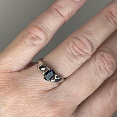 Onyx and Sterling Silver Ring 8
