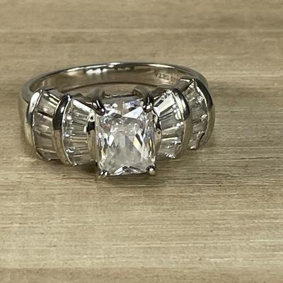 Sterling Silver CZ Ring 8
