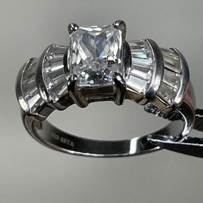 Sterling Silver CZ Ring 8