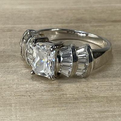 Sterling Silver CZ Ring 8