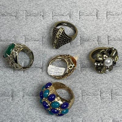 Set of 5 Costume Rings some Lia Sophia