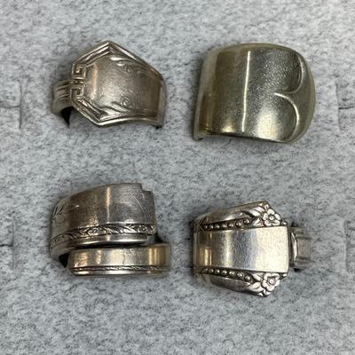 Vintage Spoon Rings Set of 4