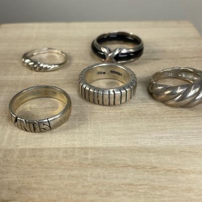 Sterling Silver Ring Lot of 5