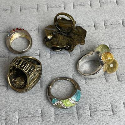 Set of 5 Costume Rings