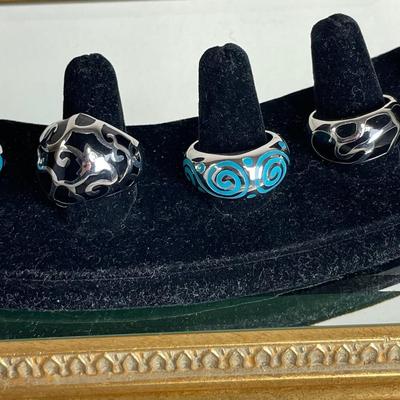 Stainless Steel Rings Set of 5