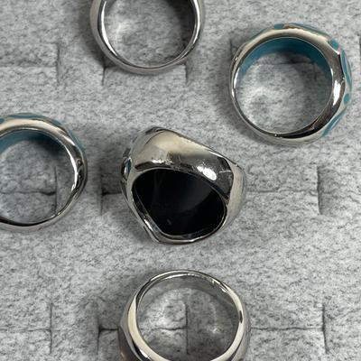 Stainless Steel Rings Set of 5