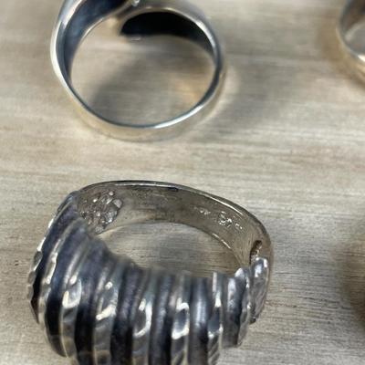 Sterling Silver Ring Lot of 5