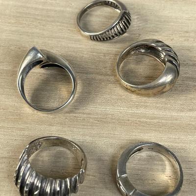 Sterling Silver Ring Lot of 5