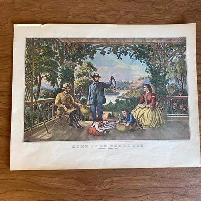 LOT 66F: 6 Lithograph Prints by Currier and Ives (Names of Pieces in Description)