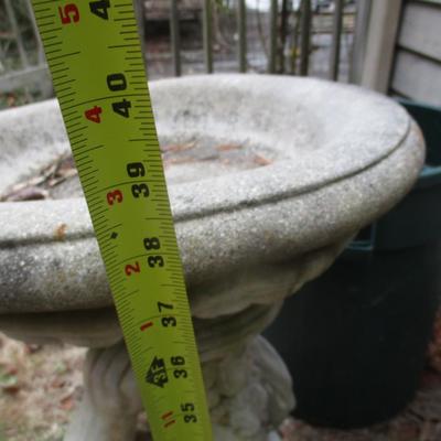 Approx 38 1/2" Tall Cherub Birdbath