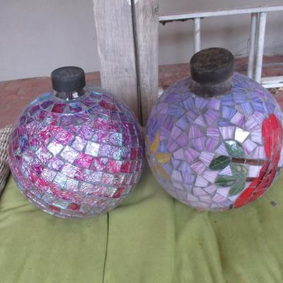 10" Echo Valley Mosaic Glass Gazing Globes