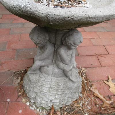 17" Tall Cherub Bird Bath