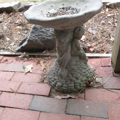 17" Tall Cherub Bird Bath