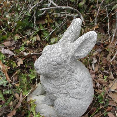 Concrete Bunny Statue