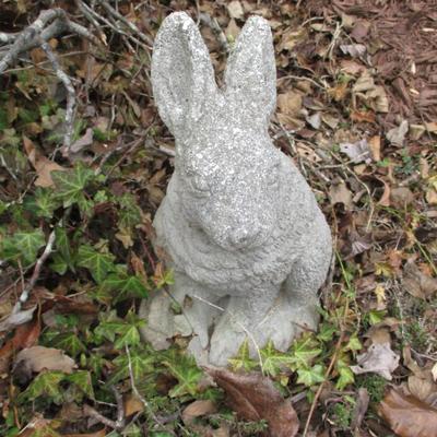 Concrete Bunny Statue