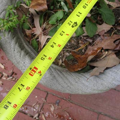 Approx 16 1/2" x 23" Concrete Wicker Basket Stone Flower Pot