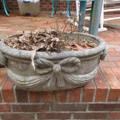Concrete Bow Design Planter Approx 19 1/2" x 12" x 19" Choice 4