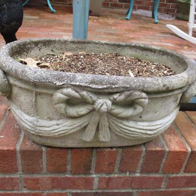 Concrete Bow Design Planter Approx 19 1/2" x 12" x 19" Choice 3