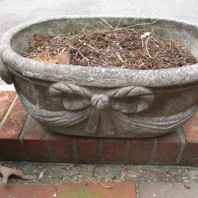 Concrete Bow Design Planter Approx 19 1/2" x 12" x 19" Choice 3