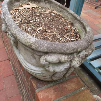 Concrete Bow Design Planter Approx 19 1/2" x 12" x 19" Choice 3