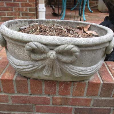 Concrete Bow Design Planter Approx 19 1/2" x 12" x 19" Choice 2