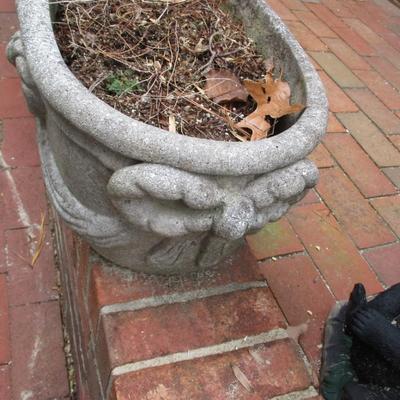 Concrete Bow Design Planter Approx 19 1/2" x 12" x 19" Choice 2