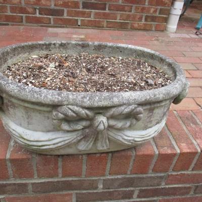 Concrete Bow Design Planter Approx 19 1/2" x 12" x 19" Choice 1