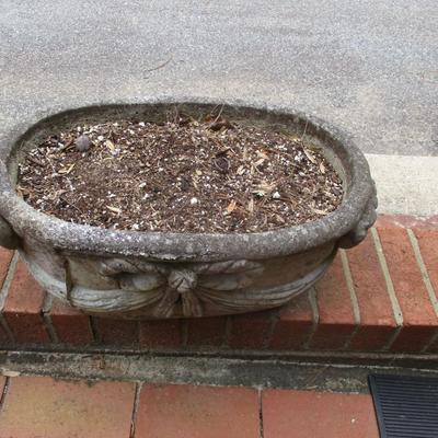 Concrete Bow Design Planter Approx 19 1/2" x 12" x 19" Choice 1