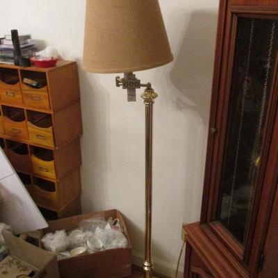 Adjustable Brass Floor Lamp