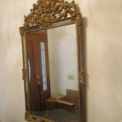 Antique Gilt Mirror Approx 26" x 49"